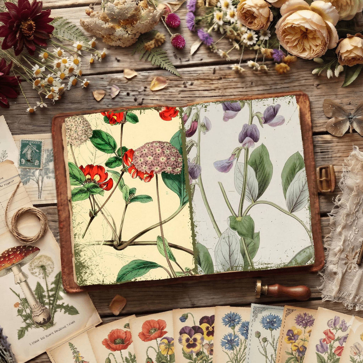 Botanical Illustrations Digital Papers