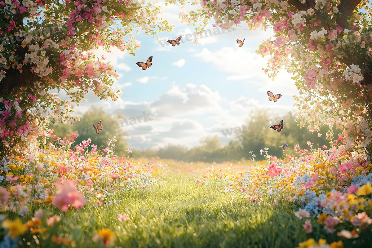 Butterfly Meadow Backdrop Images