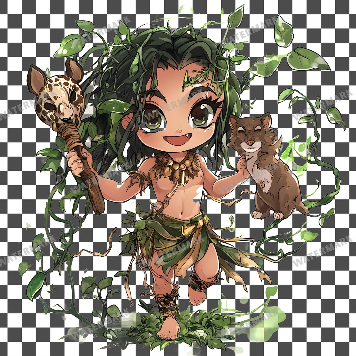 Chibi Jungle Clipart Pngs