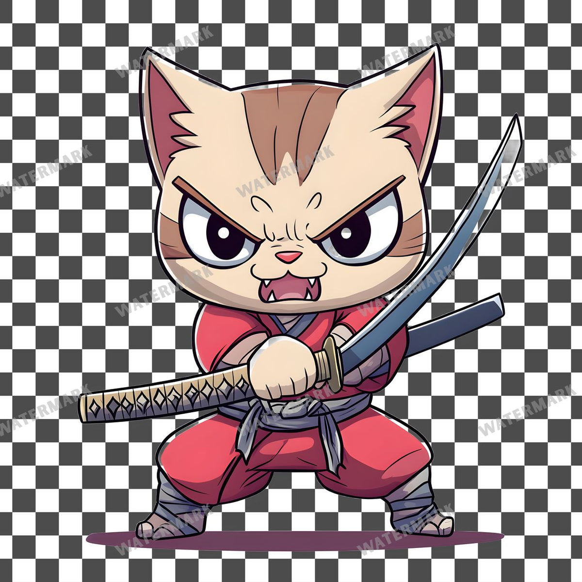Chibi Samurai Clipart Pngs