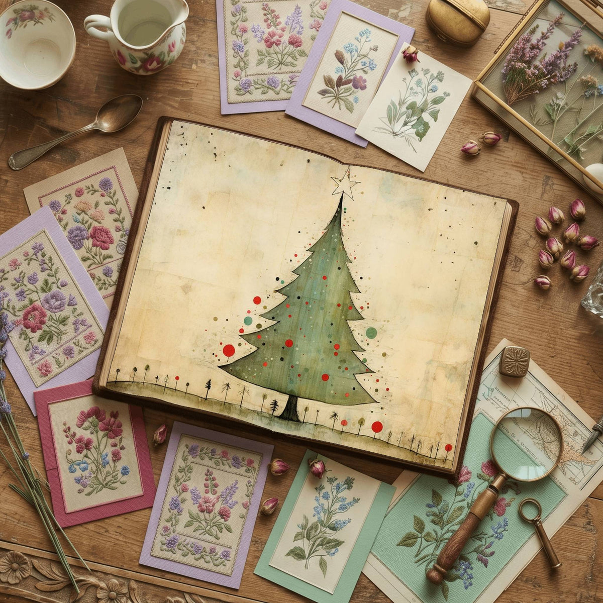 Christmas Trees Digital Papers