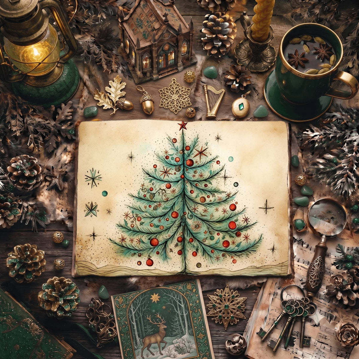 Christmas Trees Digital Papers