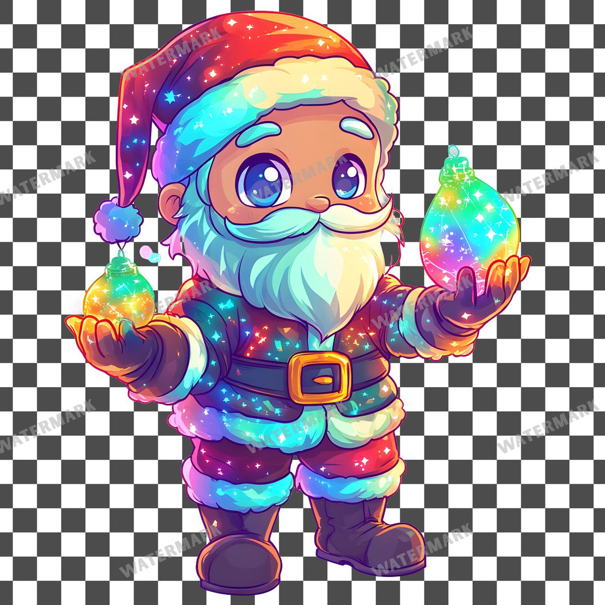 Christmas Kawaii Style Clipart Pngs