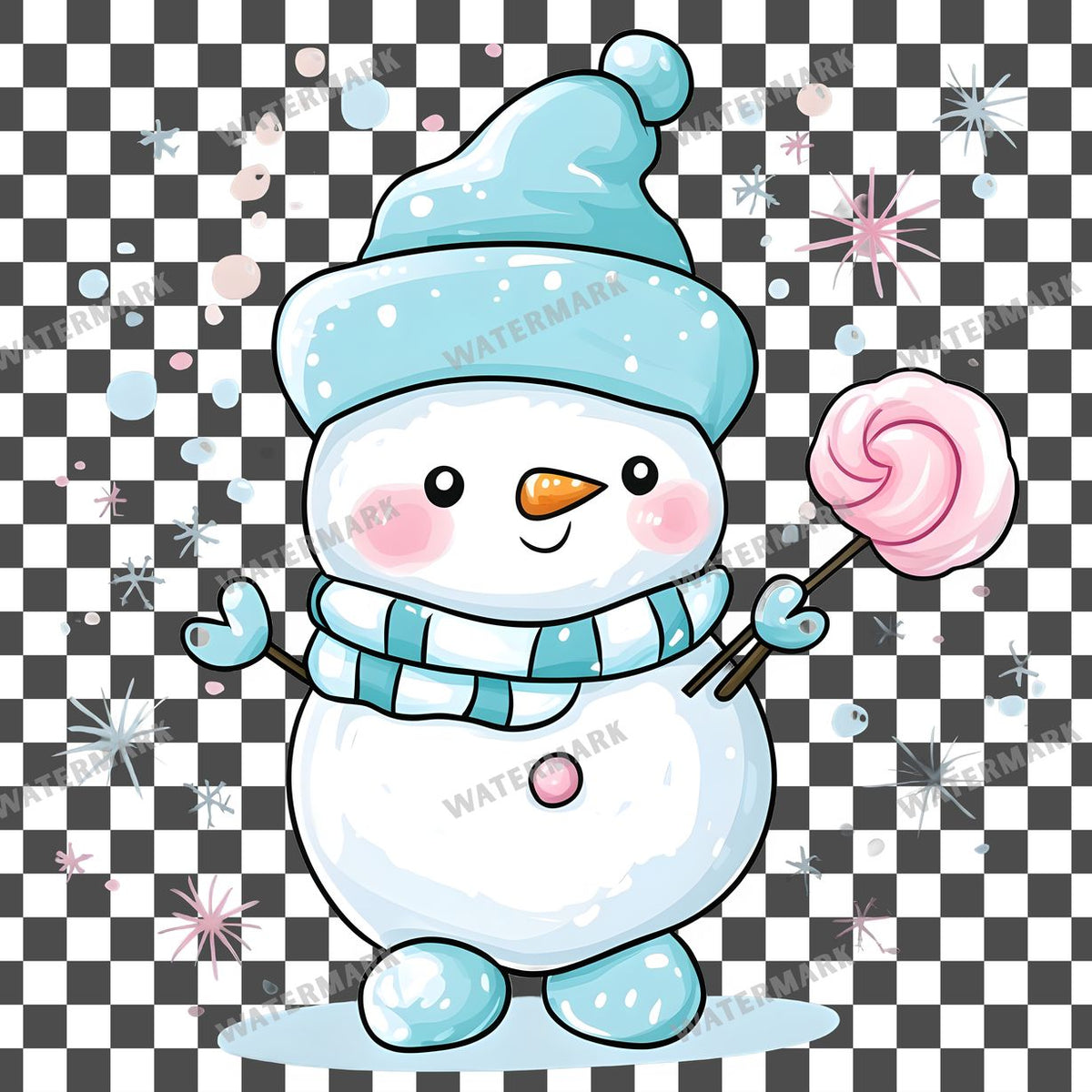 Christmas Kawaii Style Clipart Pngs