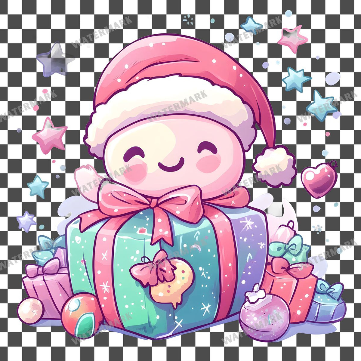 Christmas Kawaii Style Clipart Pngs