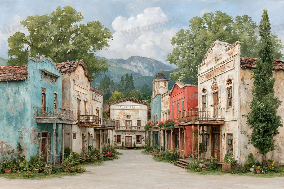 Cinematic Western Scene Backdrop Images