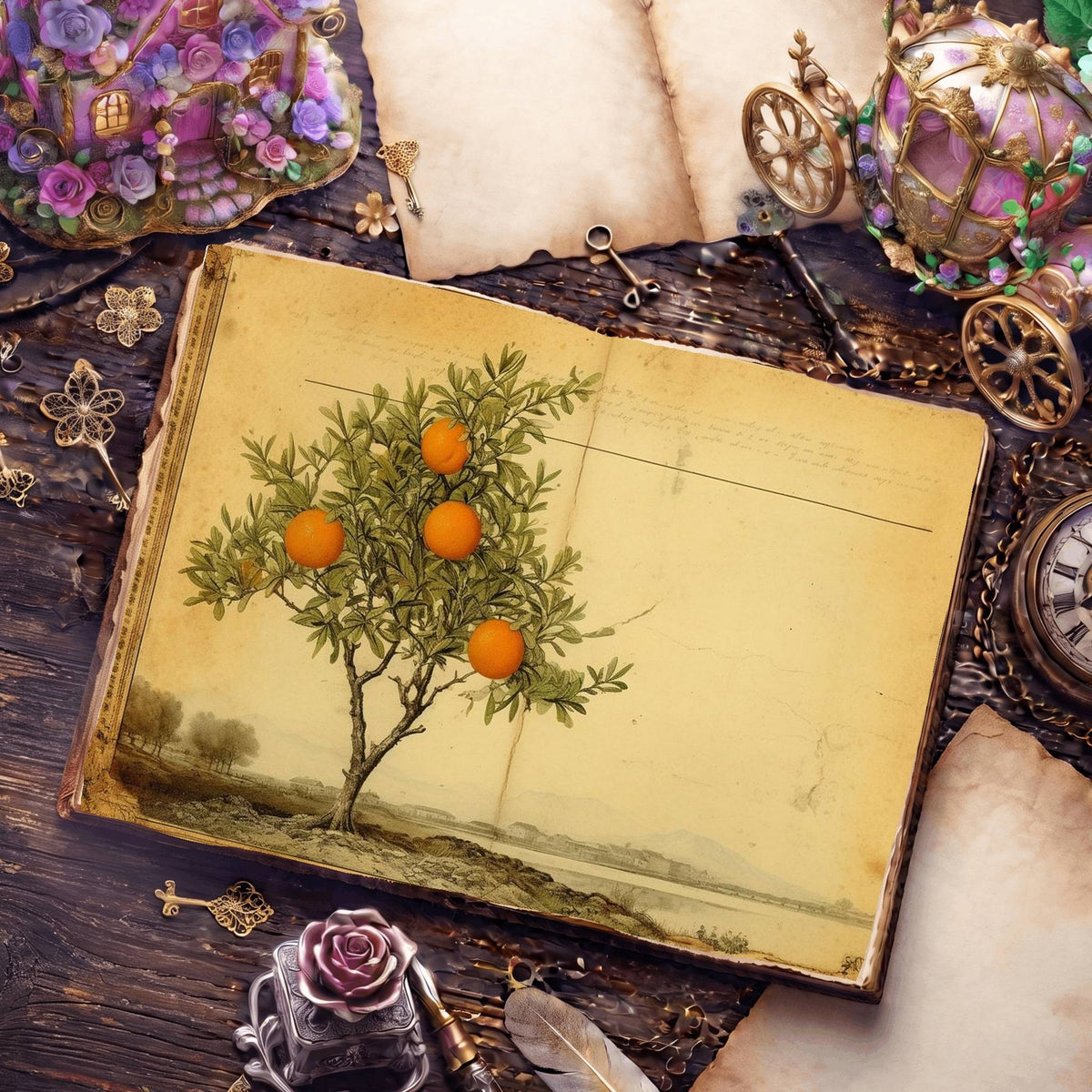 Citrus Fruit Digital Papers