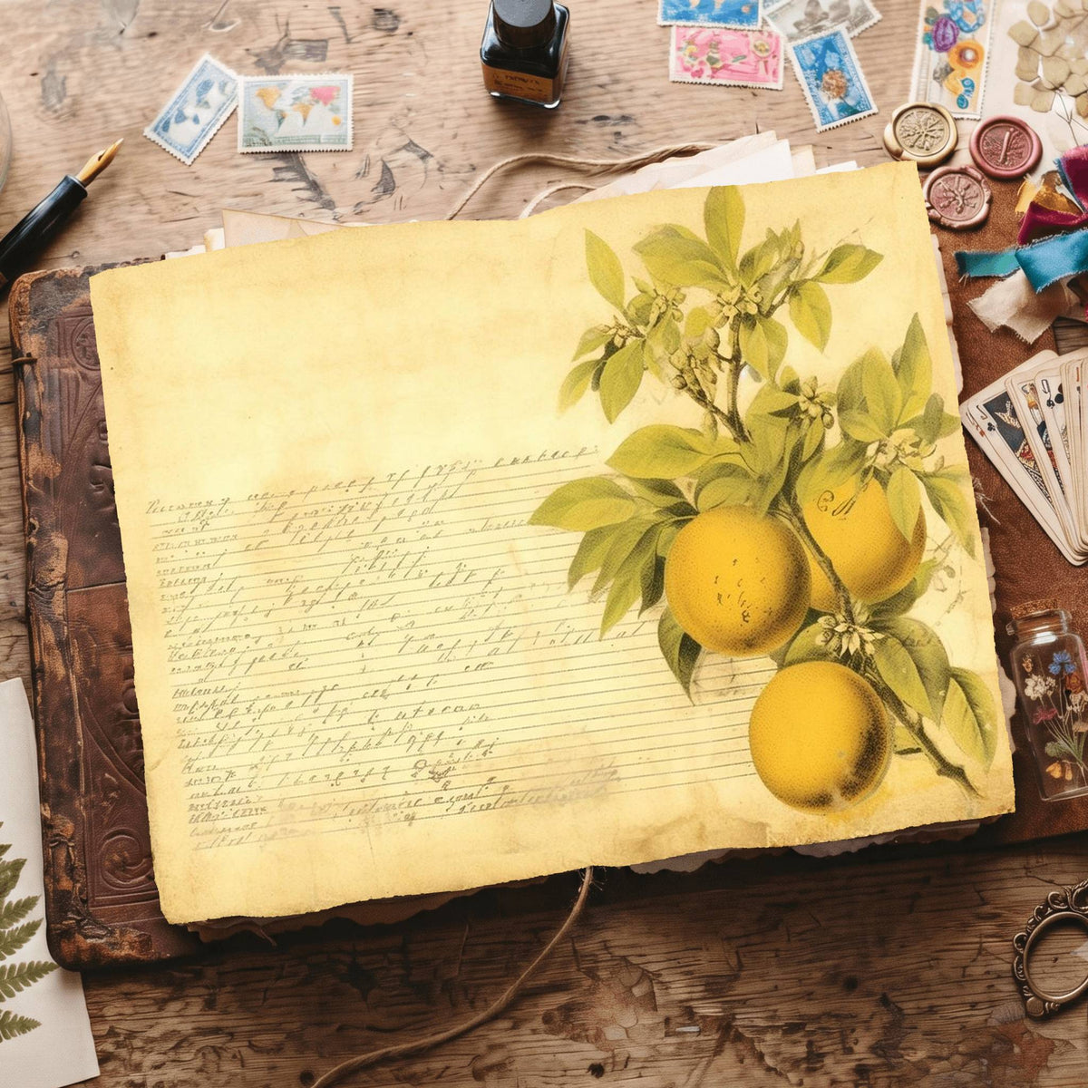 Citrus Fruit Digital Papers