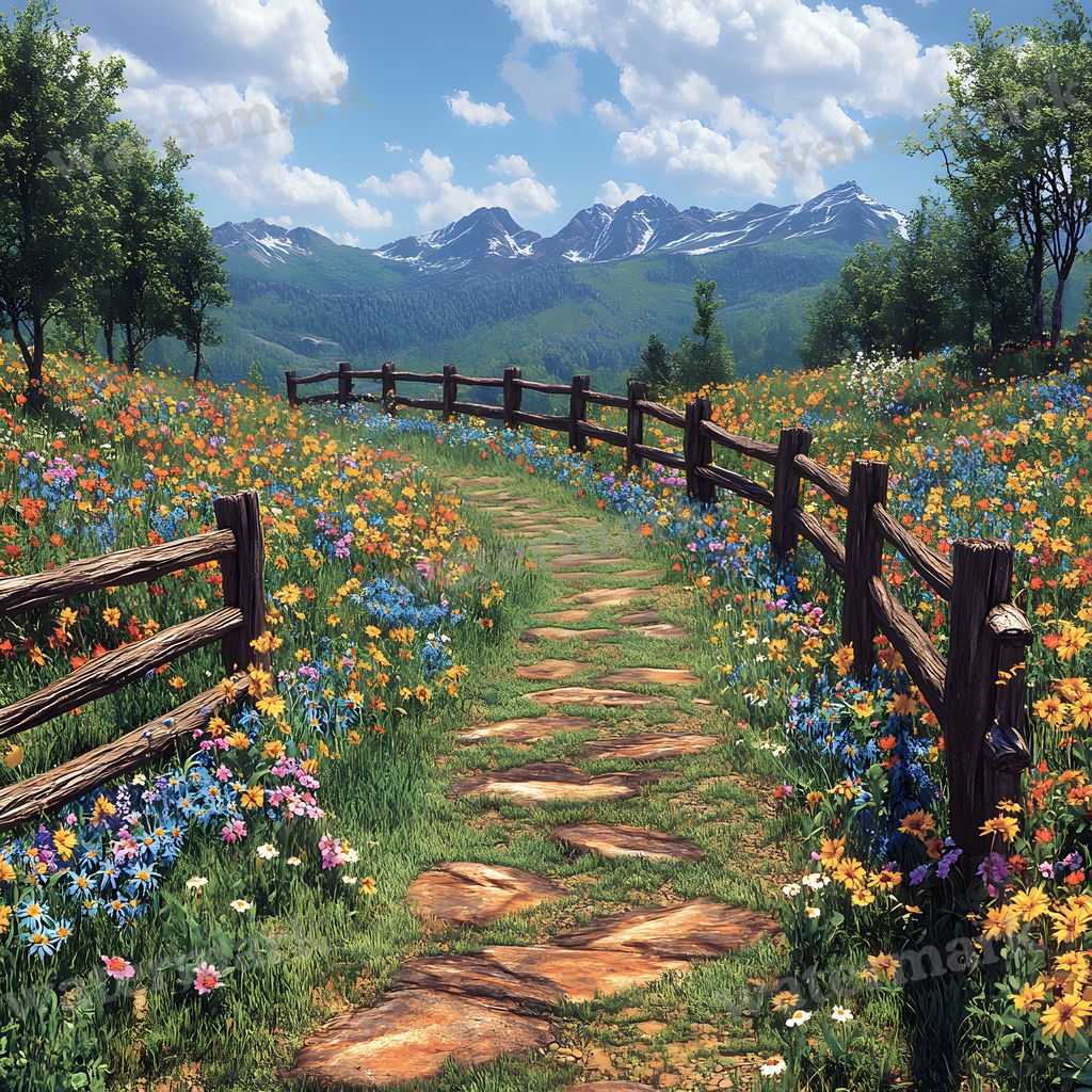 Classic Fence Line Backdrop Images