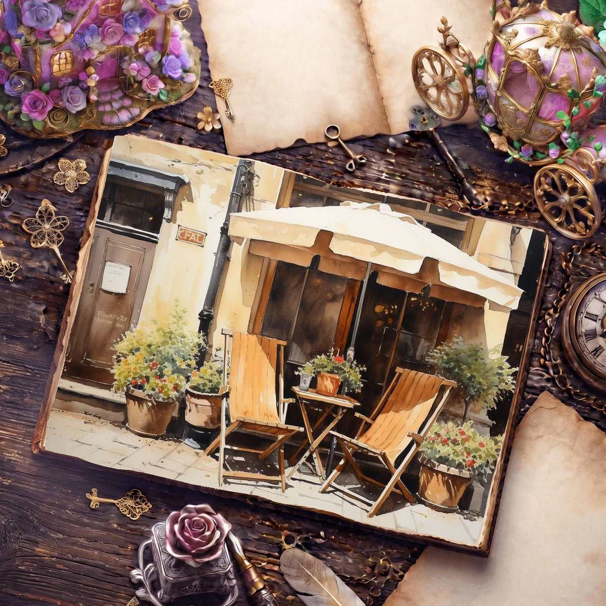 Coffee Shop Digital Papers