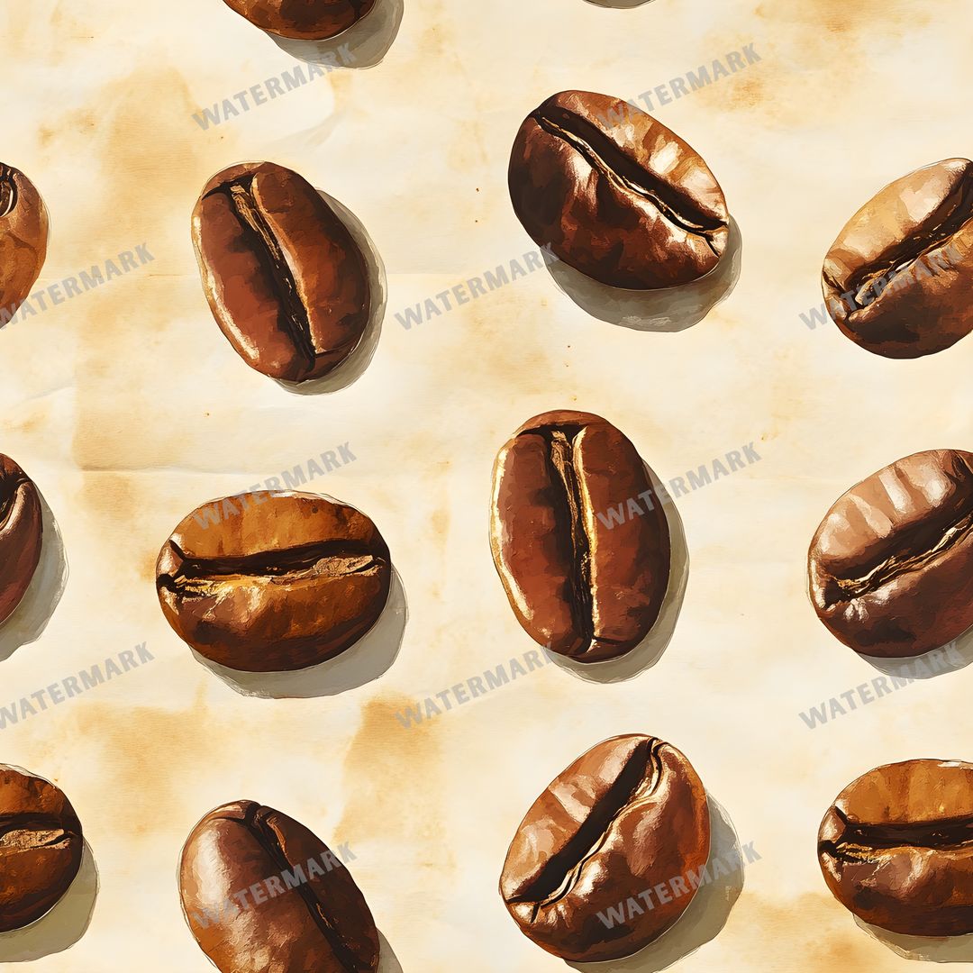 Coffee seamless pattern digital paper, repeating design 15