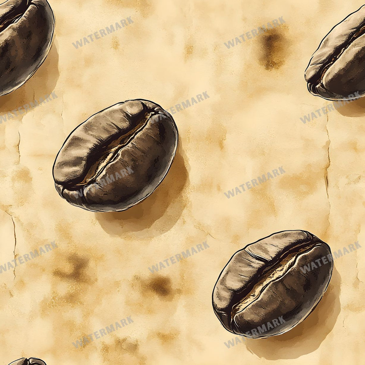Coffee seamless pattern digital paper, repeating design 15