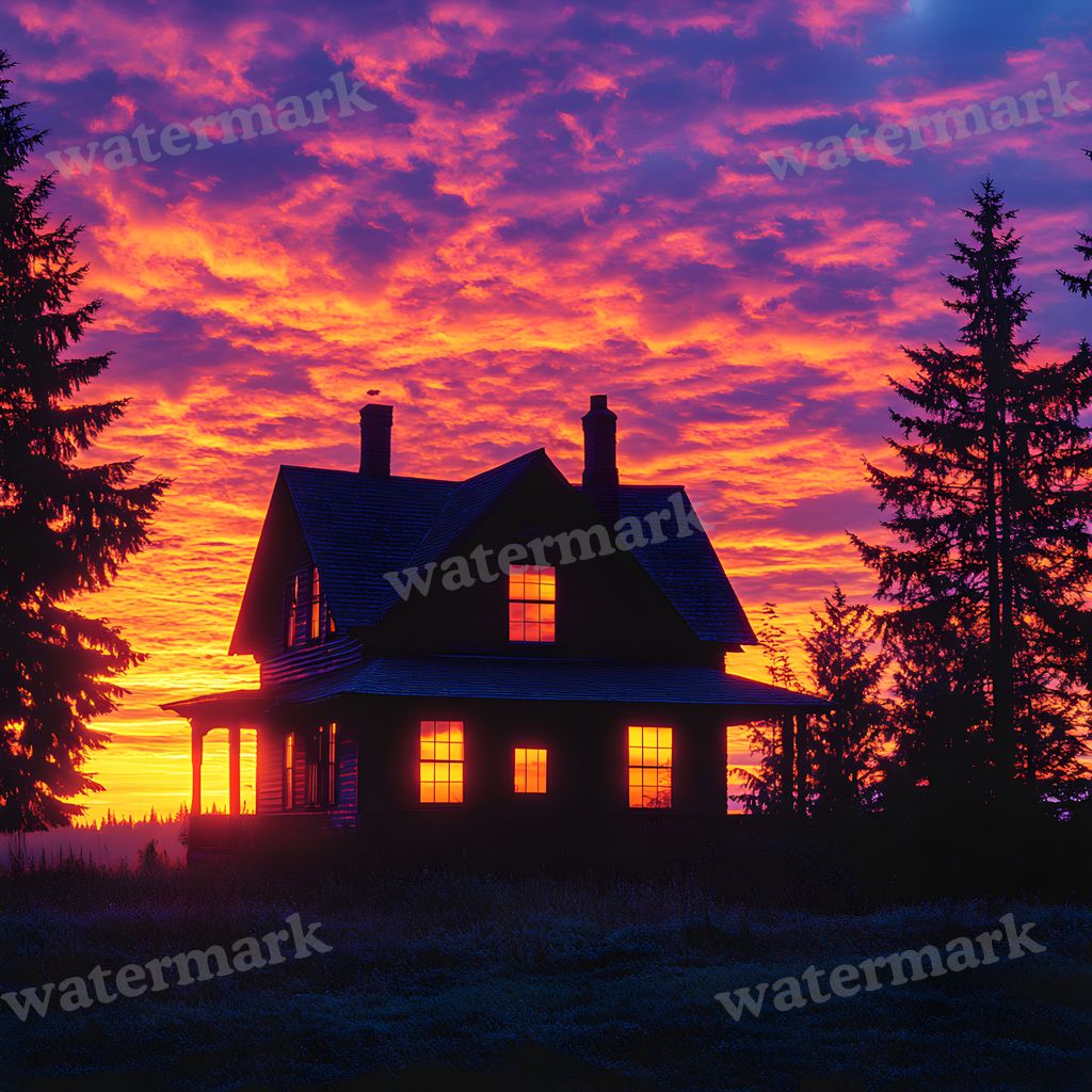 Countryside Silhouette Backdrop Images