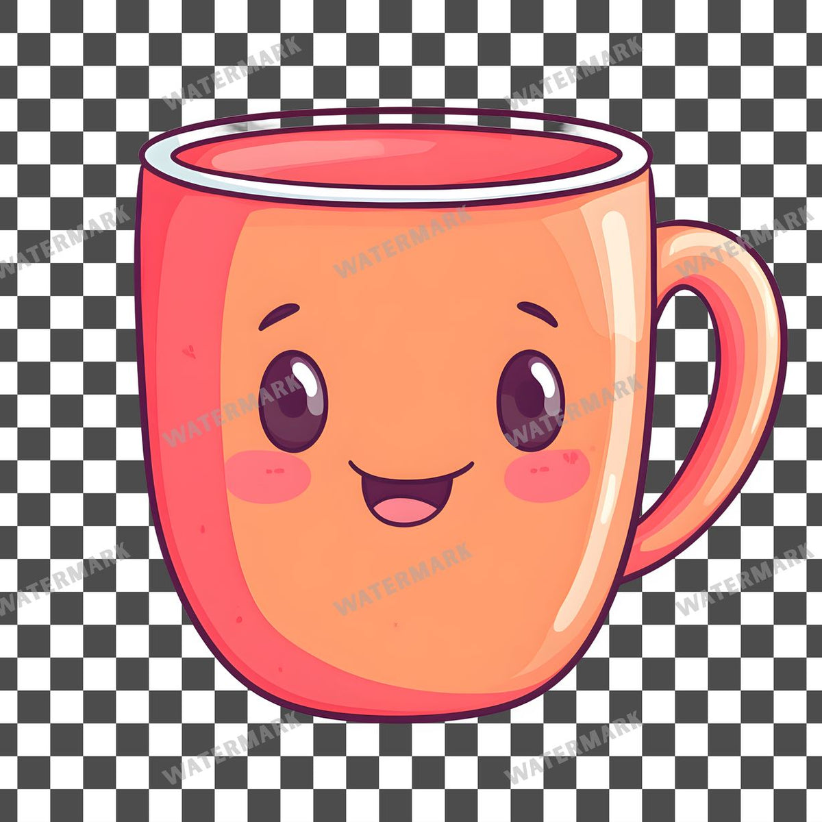 Cup Kawaii Style Clipart Pngs