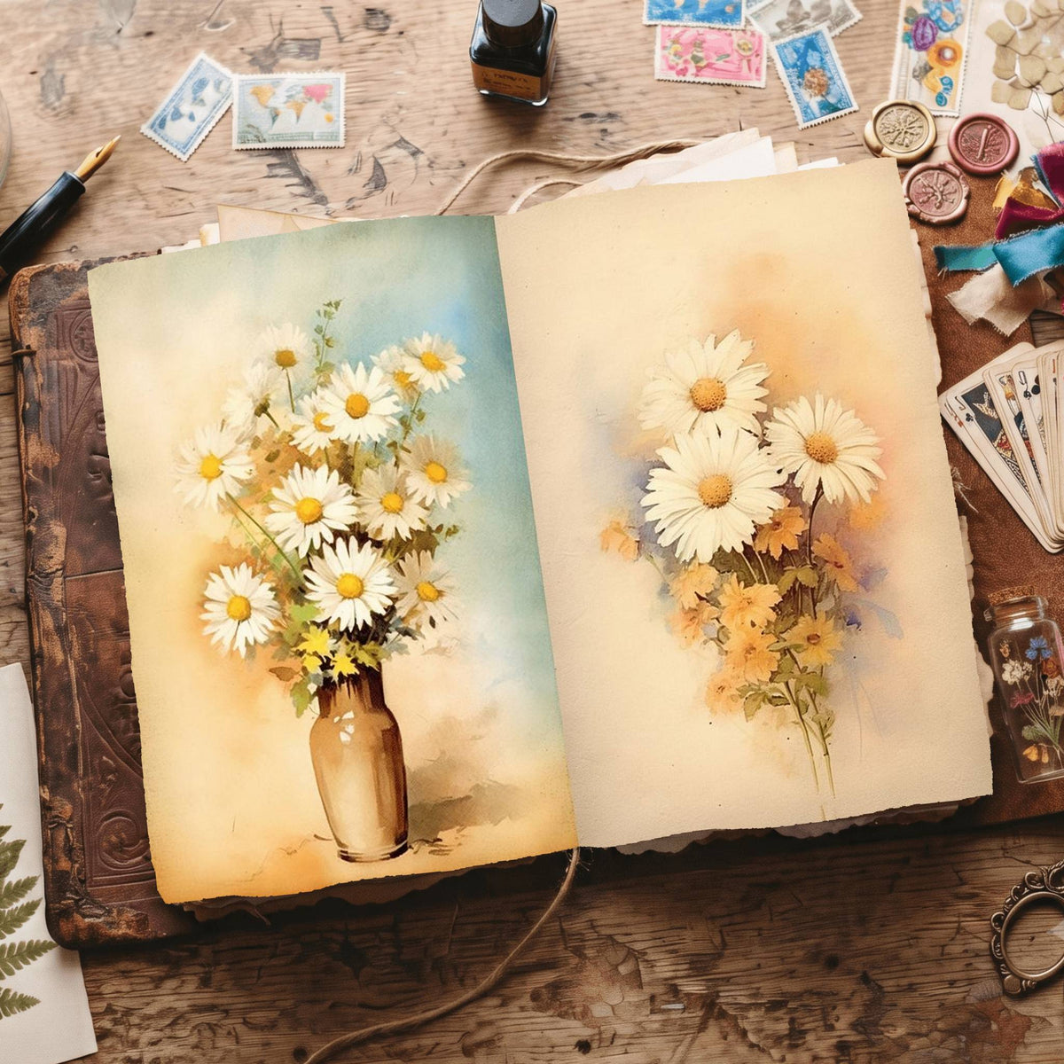 Daisies Digital Papers