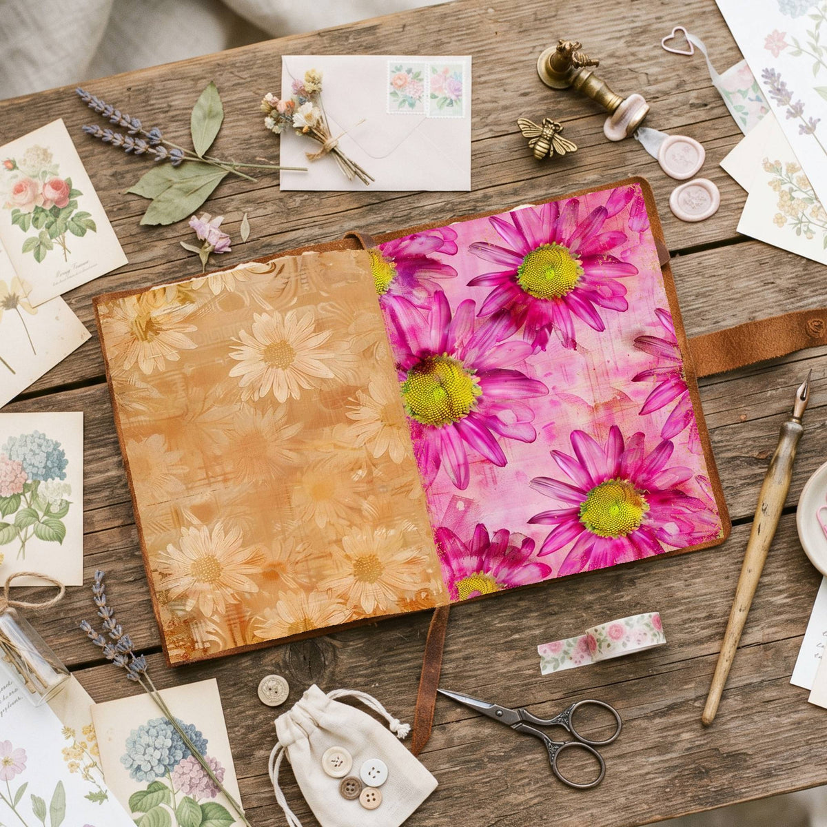 Daisy Flowers Digital Papers