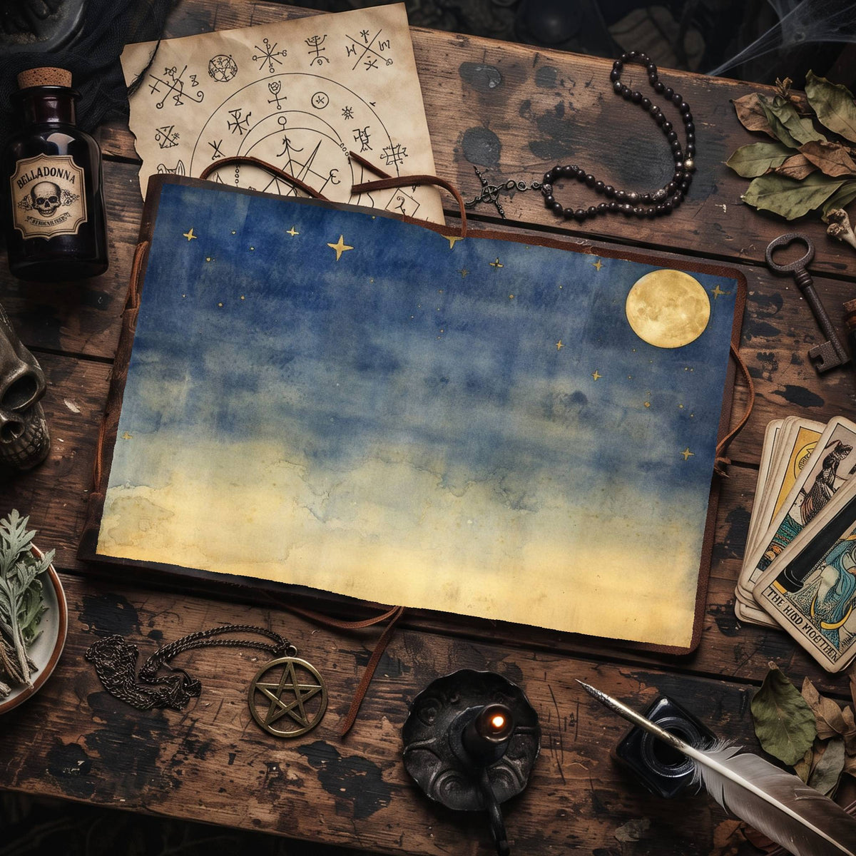 Dark Night Moon Digital Papers