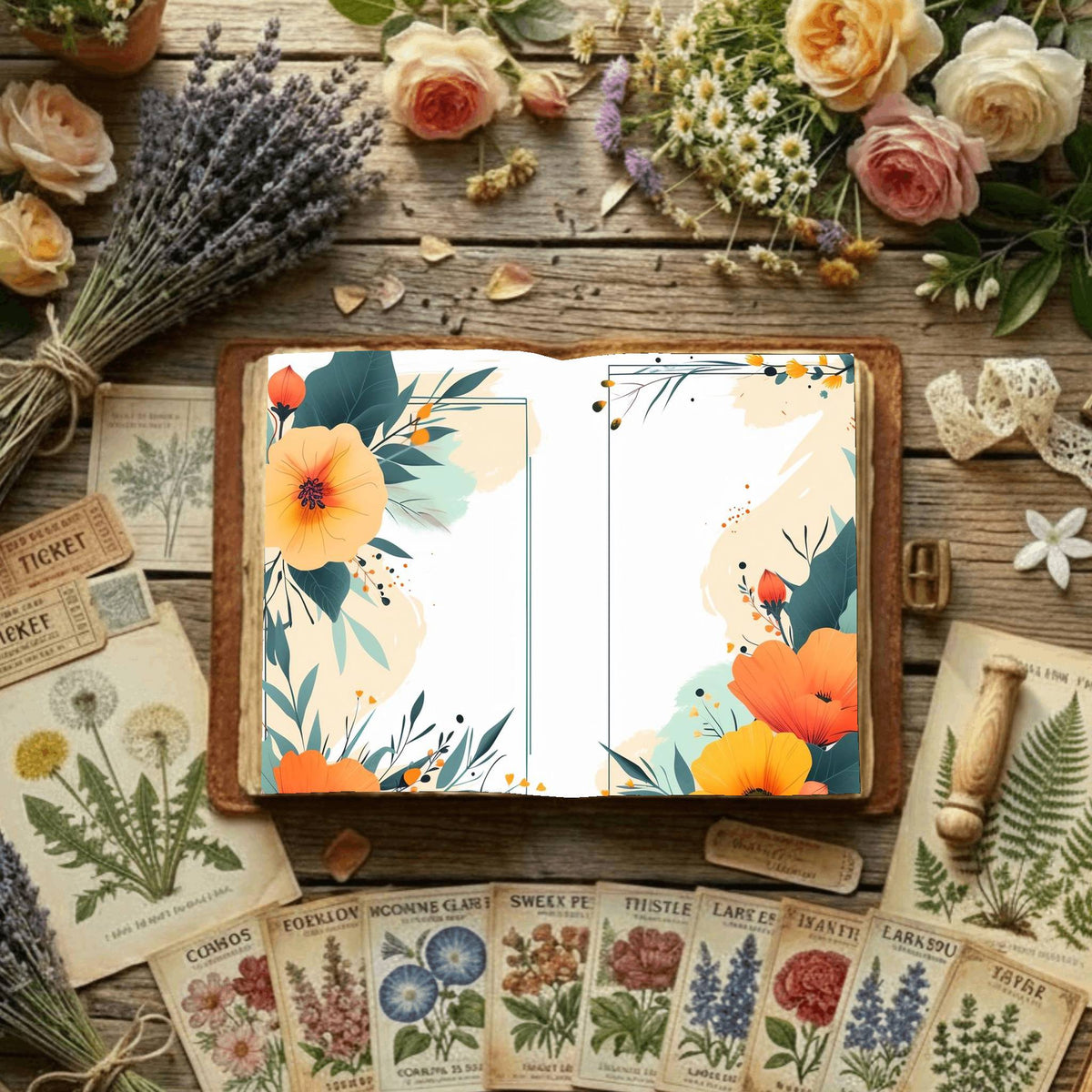 Floral Digital Papers