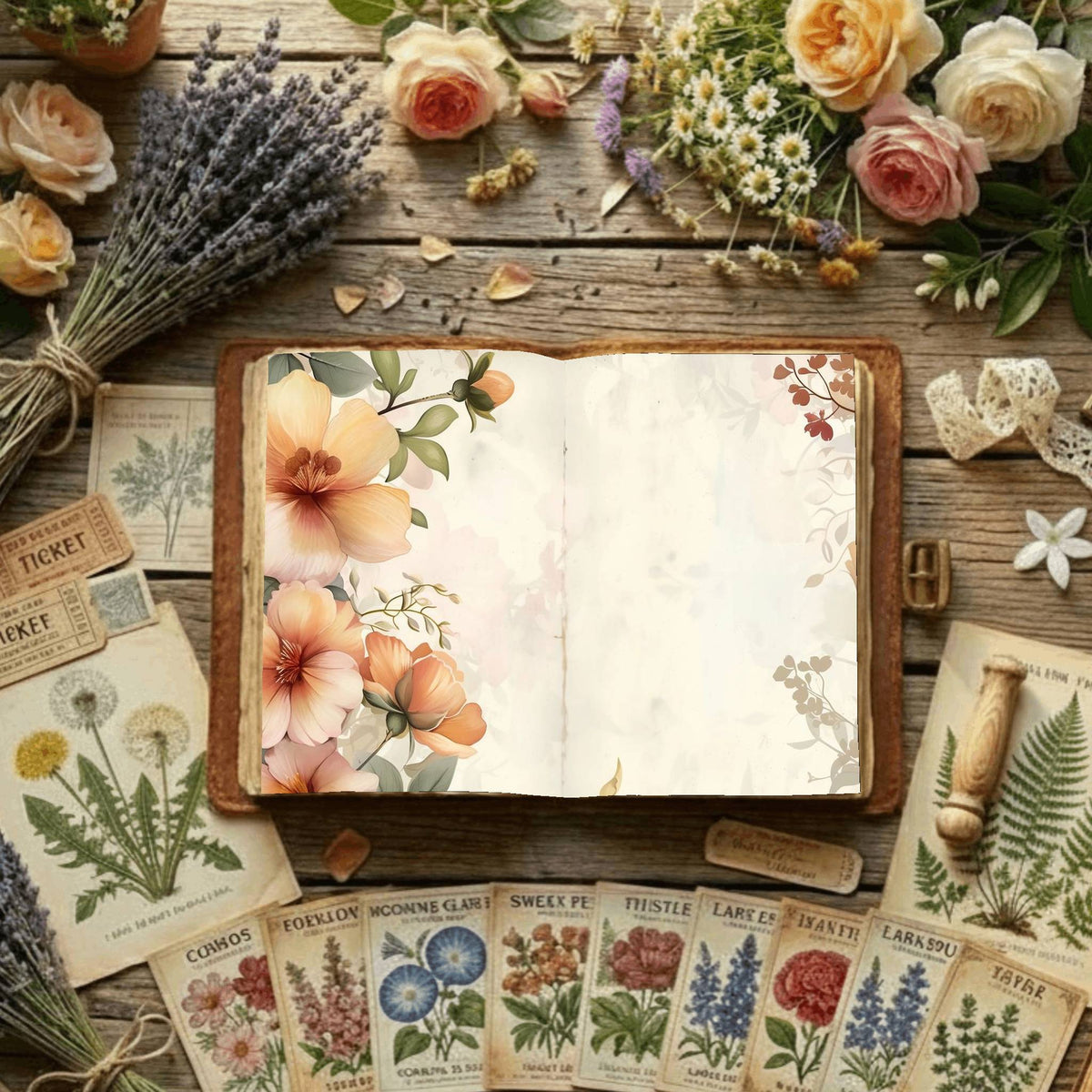 Floral Digital Papers
