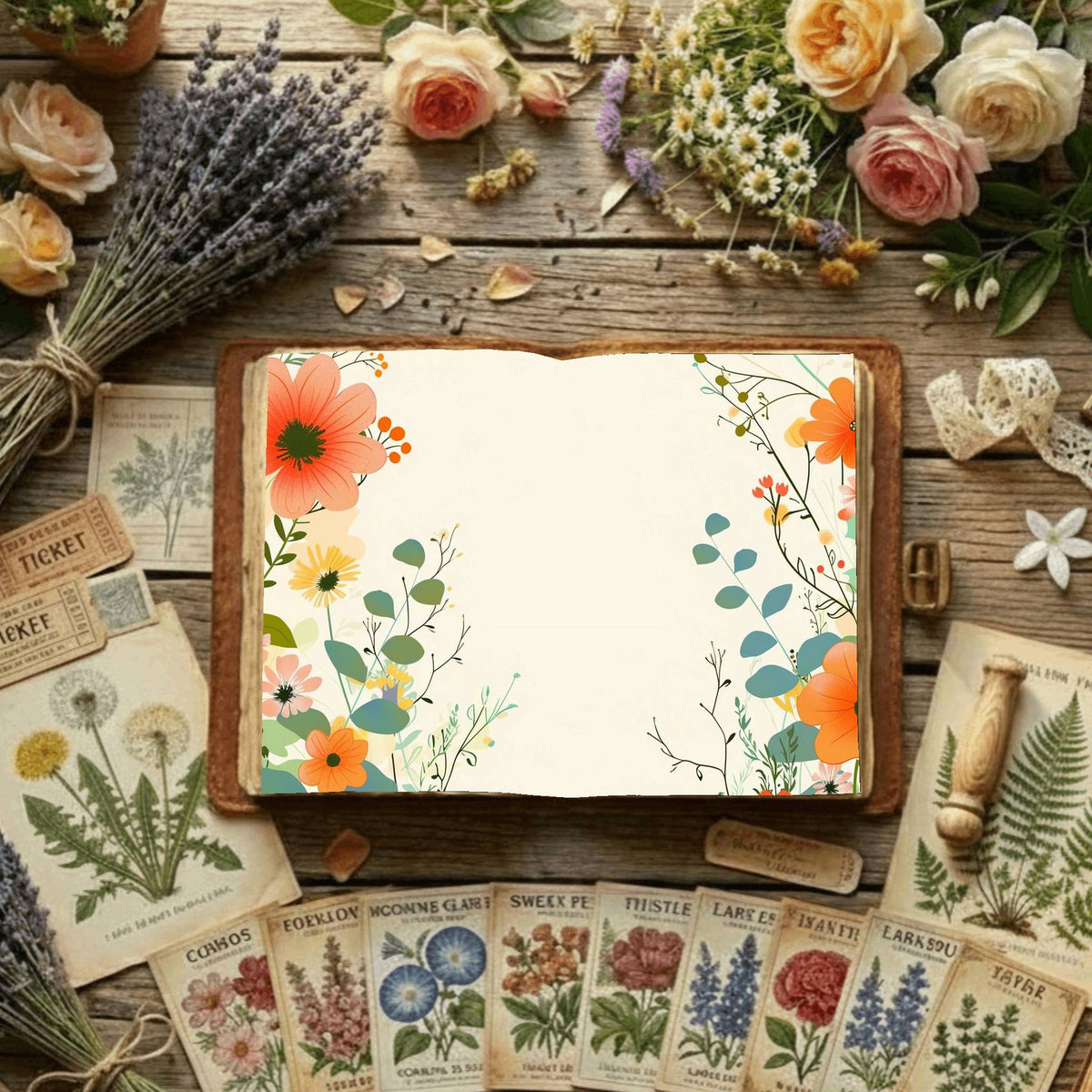 Floral Digital Papers