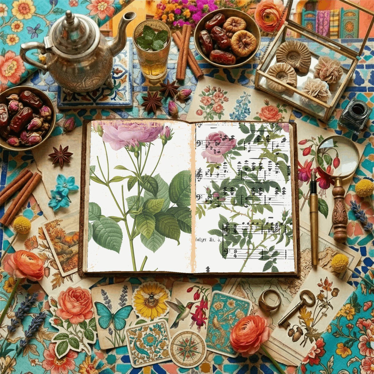 Floral Illustrations Digital Papers