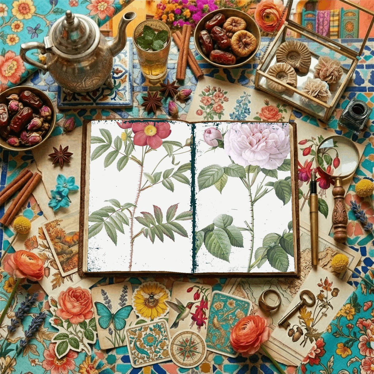 Floral Illustrations Digital Papers
