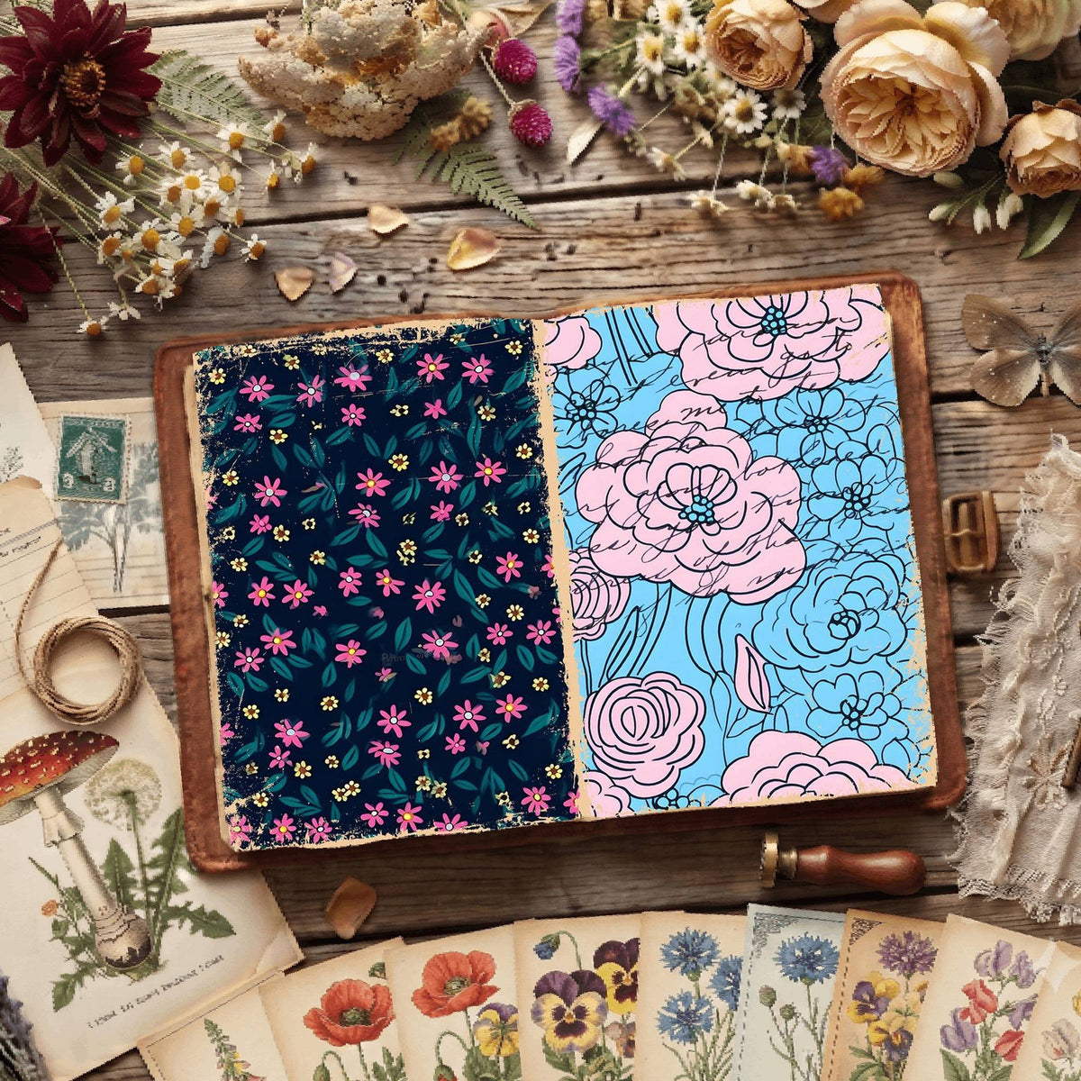 Floral Digital Papers