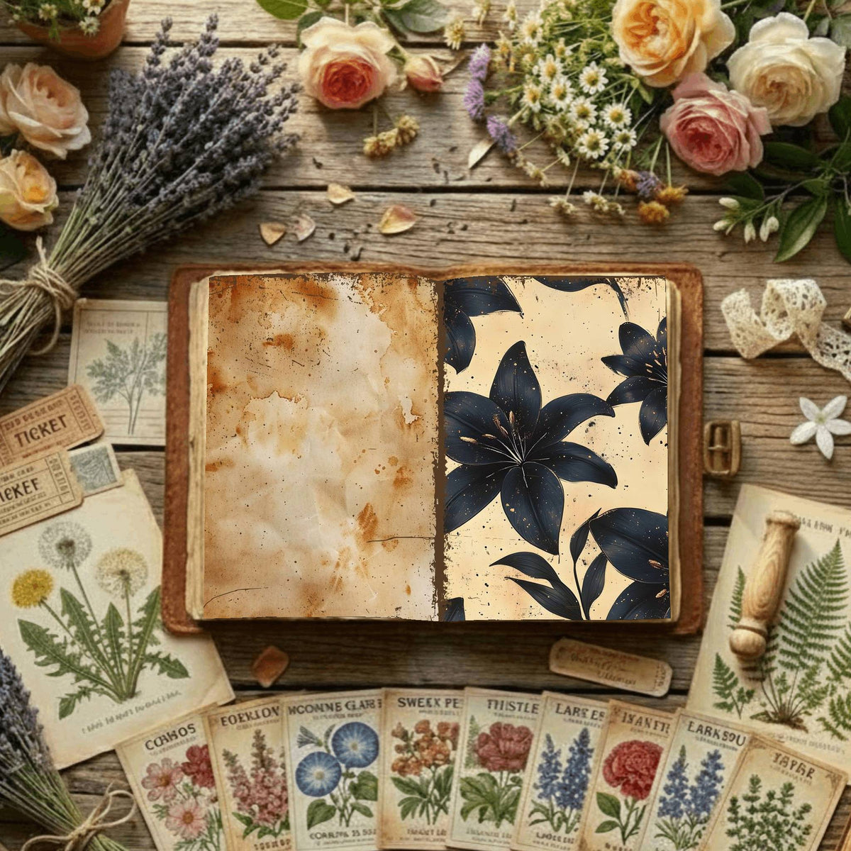 Floral Digital Papers