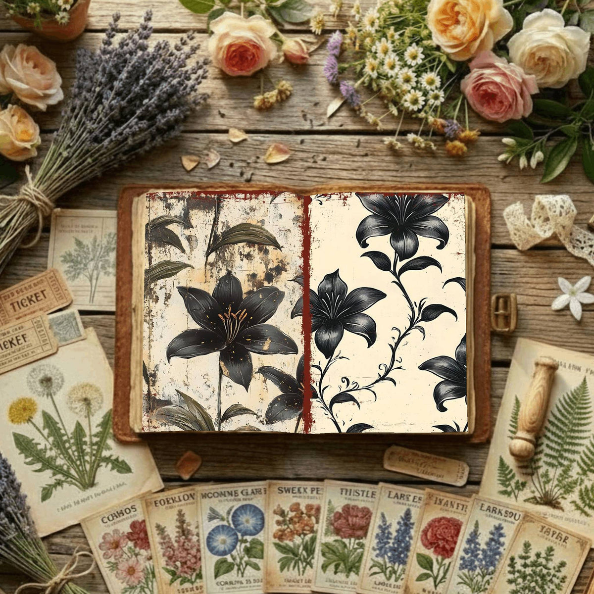Floral Digital Papers