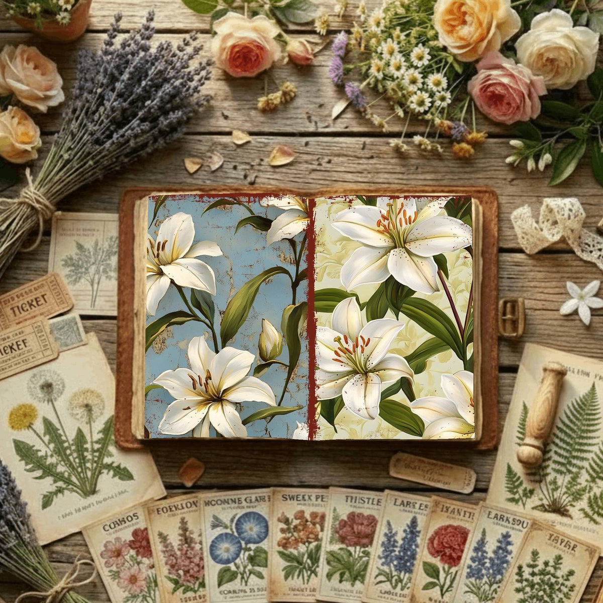 Floral Digital Papers
