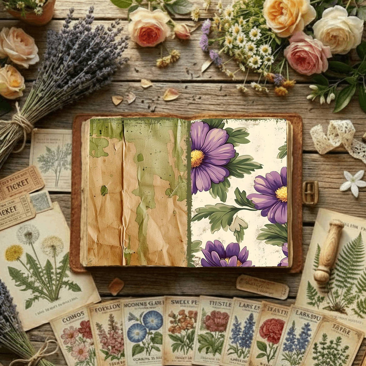 Floral Digital Papers