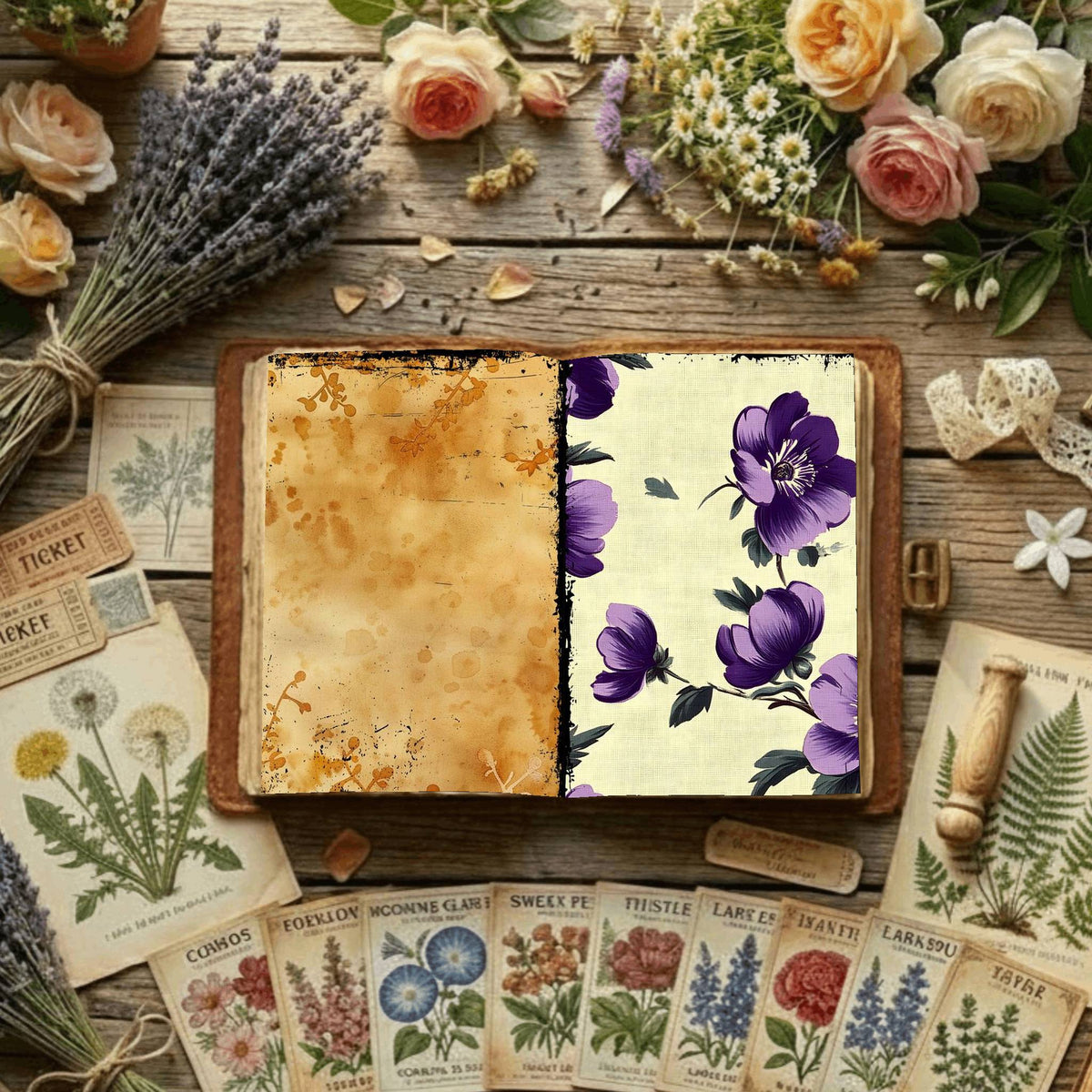 Floral Digital Papers