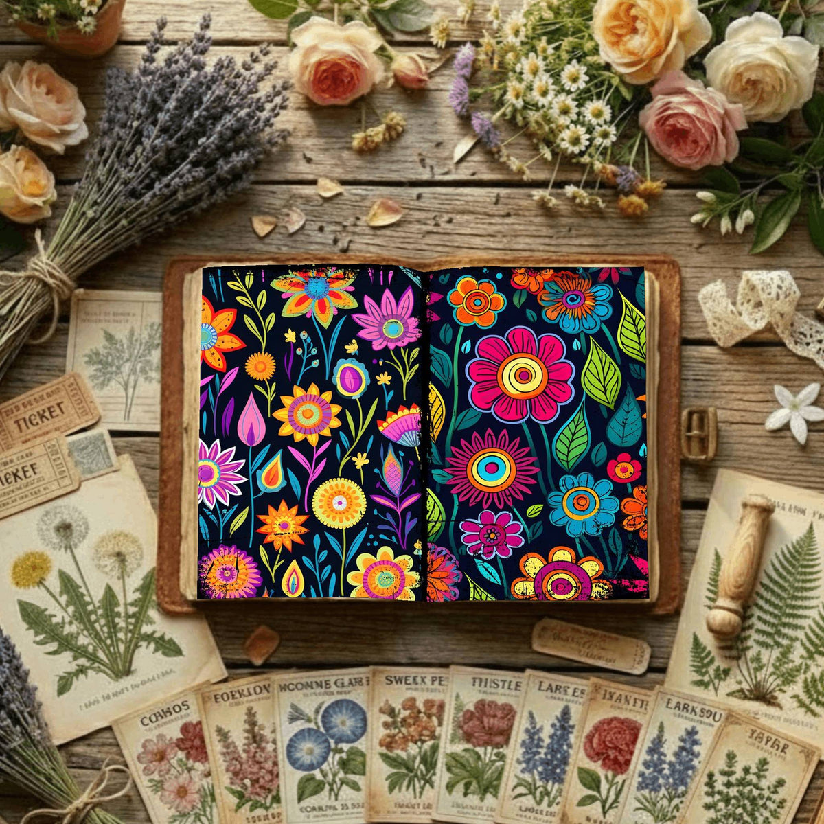 Floral Digital Papers