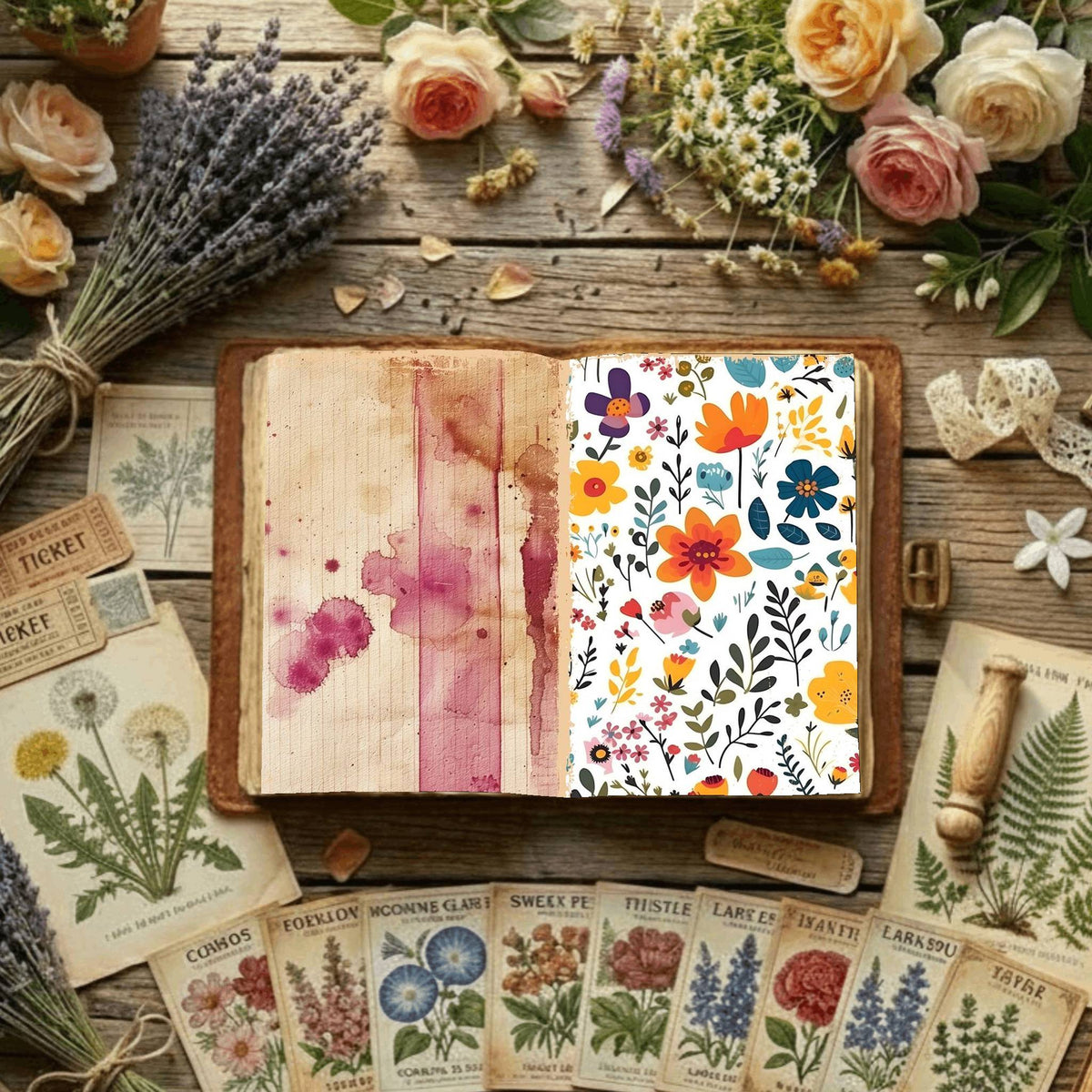 Floral Digital Papers
