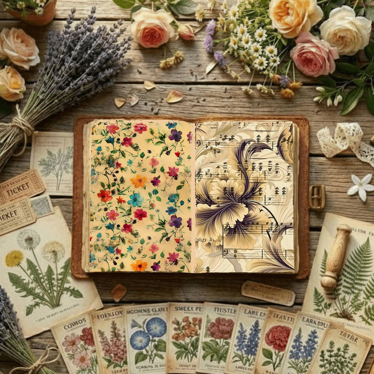 Floral Digital Papers