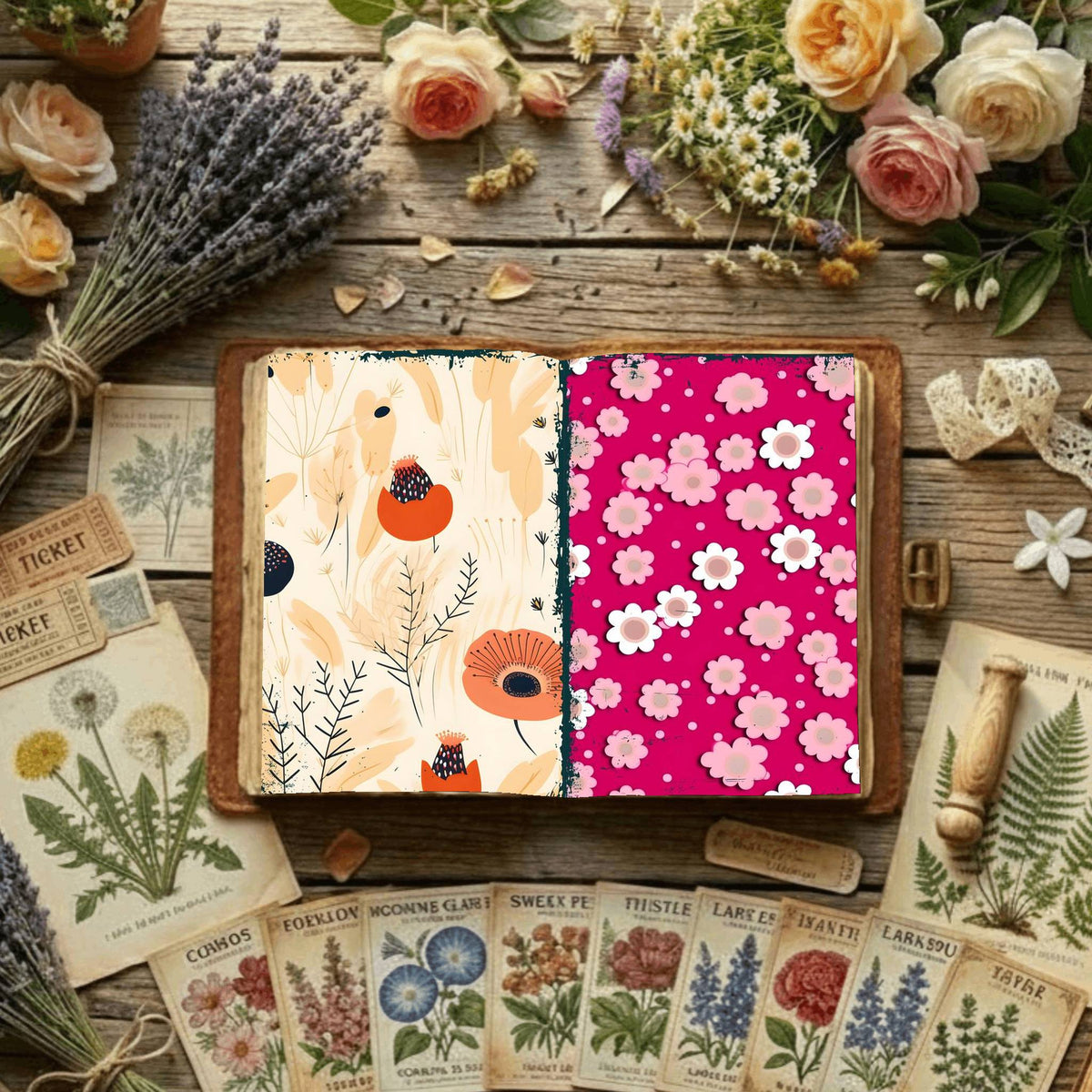 Floral Digital Papers