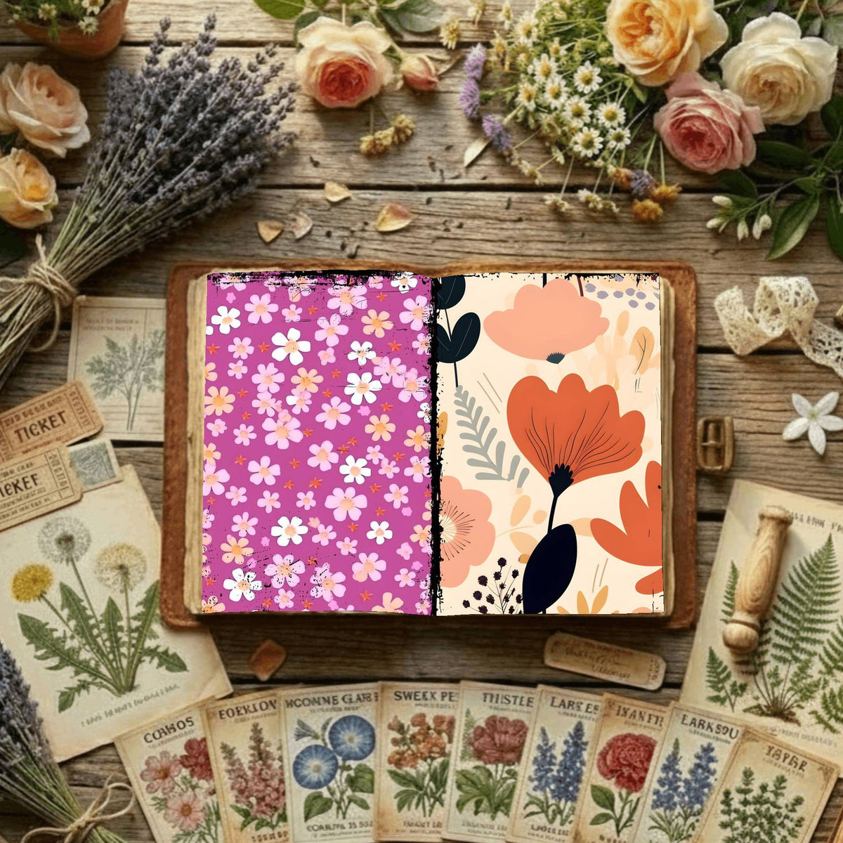 Floral Digital Papers