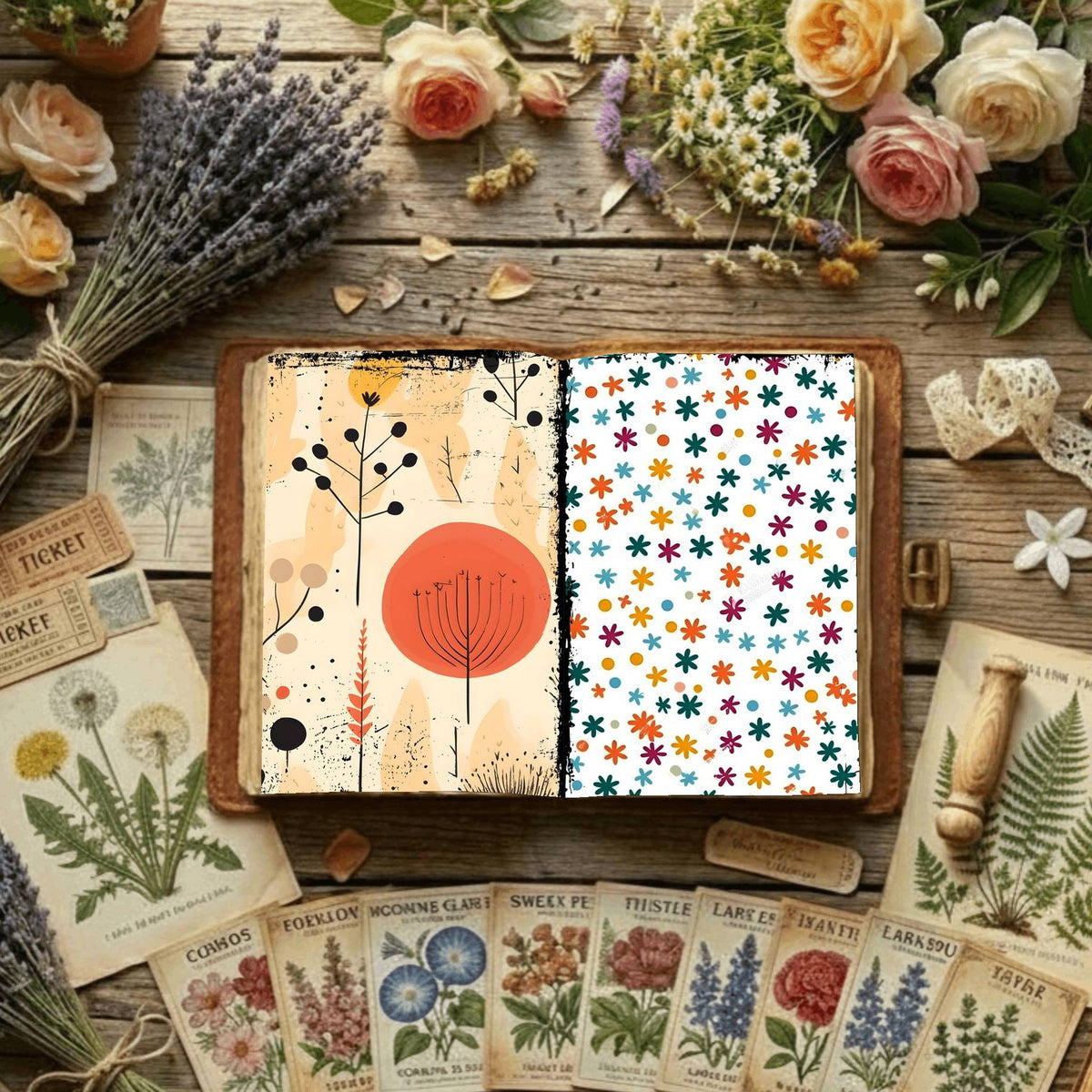 Floral Digital Papers