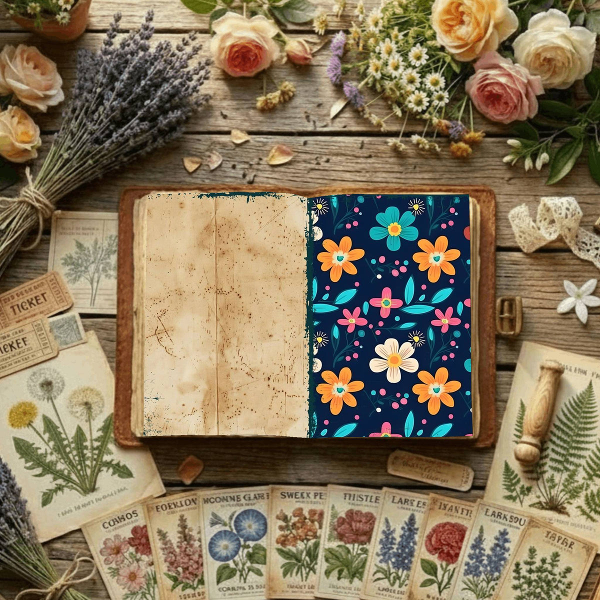 Floral Digital Papers