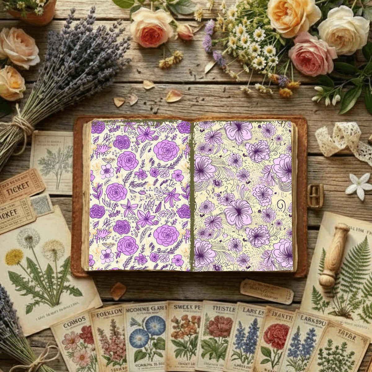 Floral Digital Papers