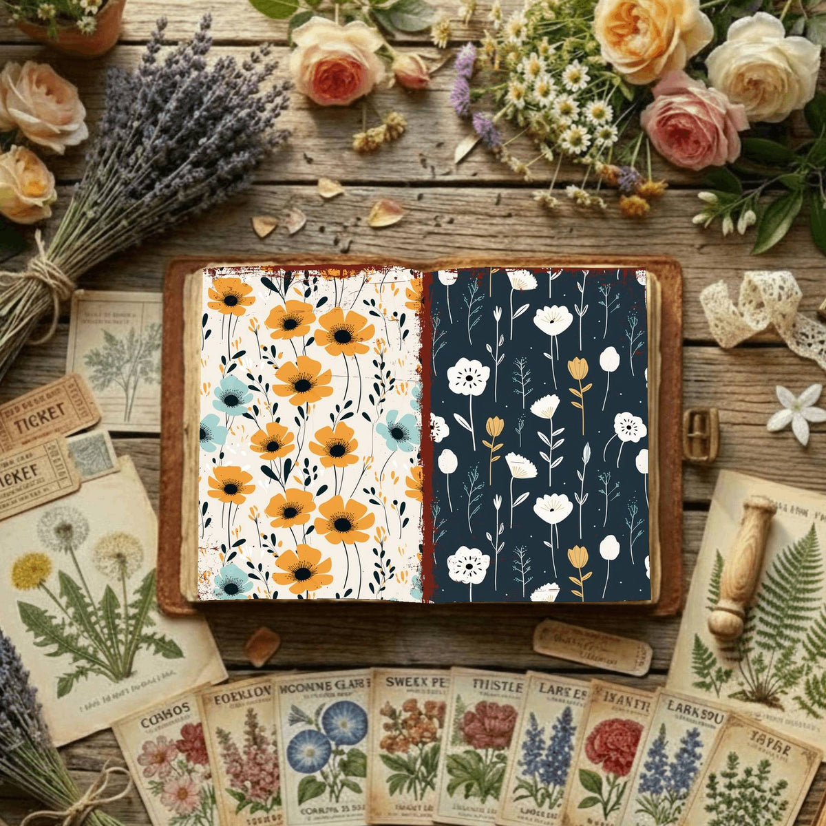 Floral Digital Papers