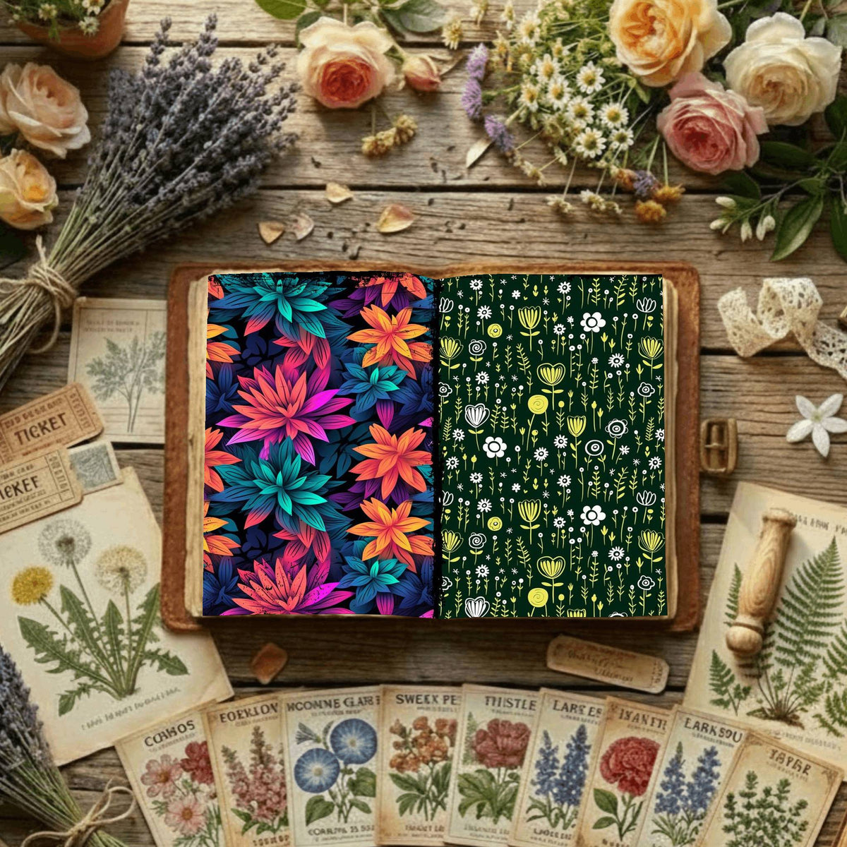 Floral Digital Papers