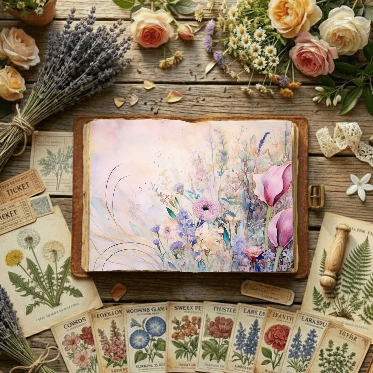 Floral Digital Papers