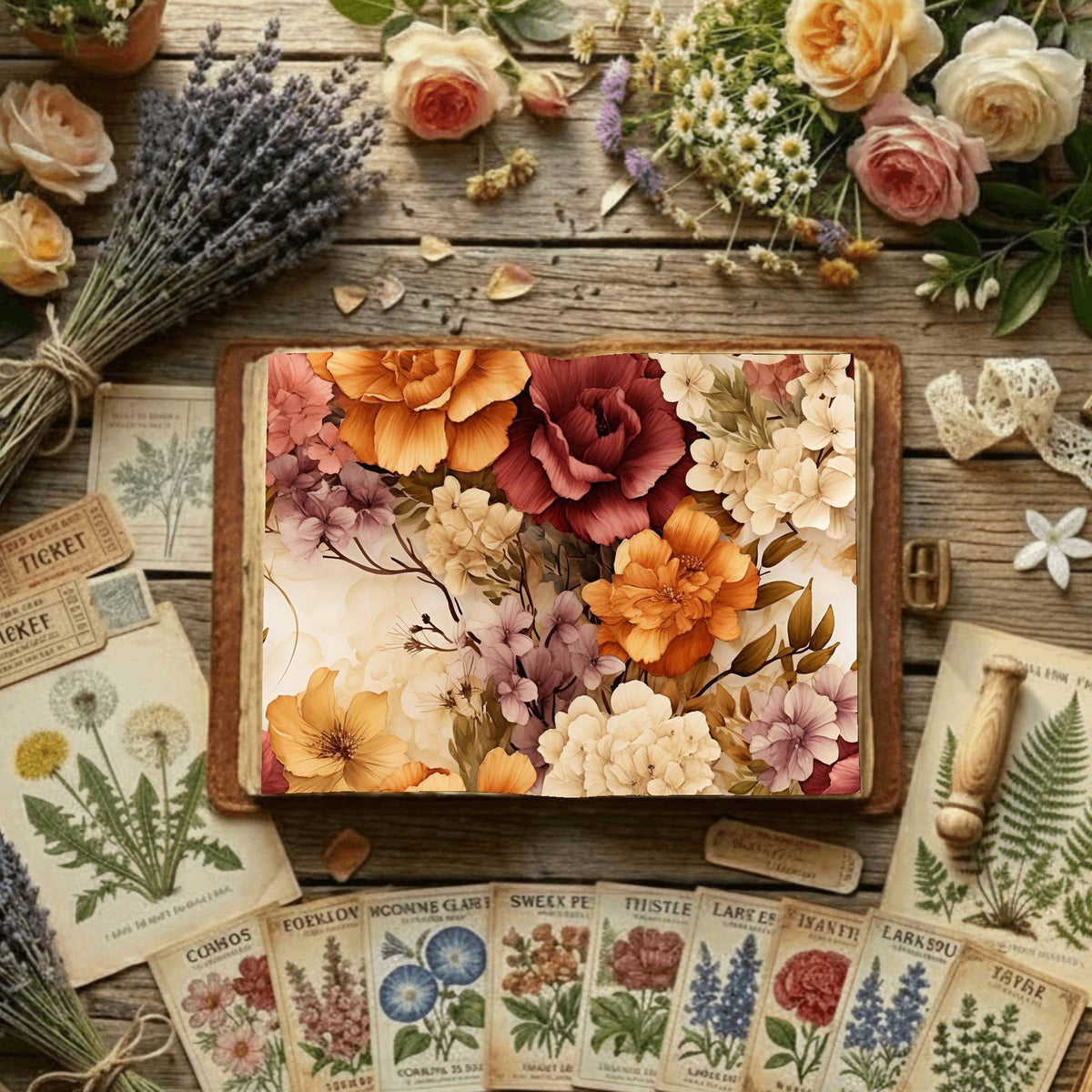 Floral Digital Papers