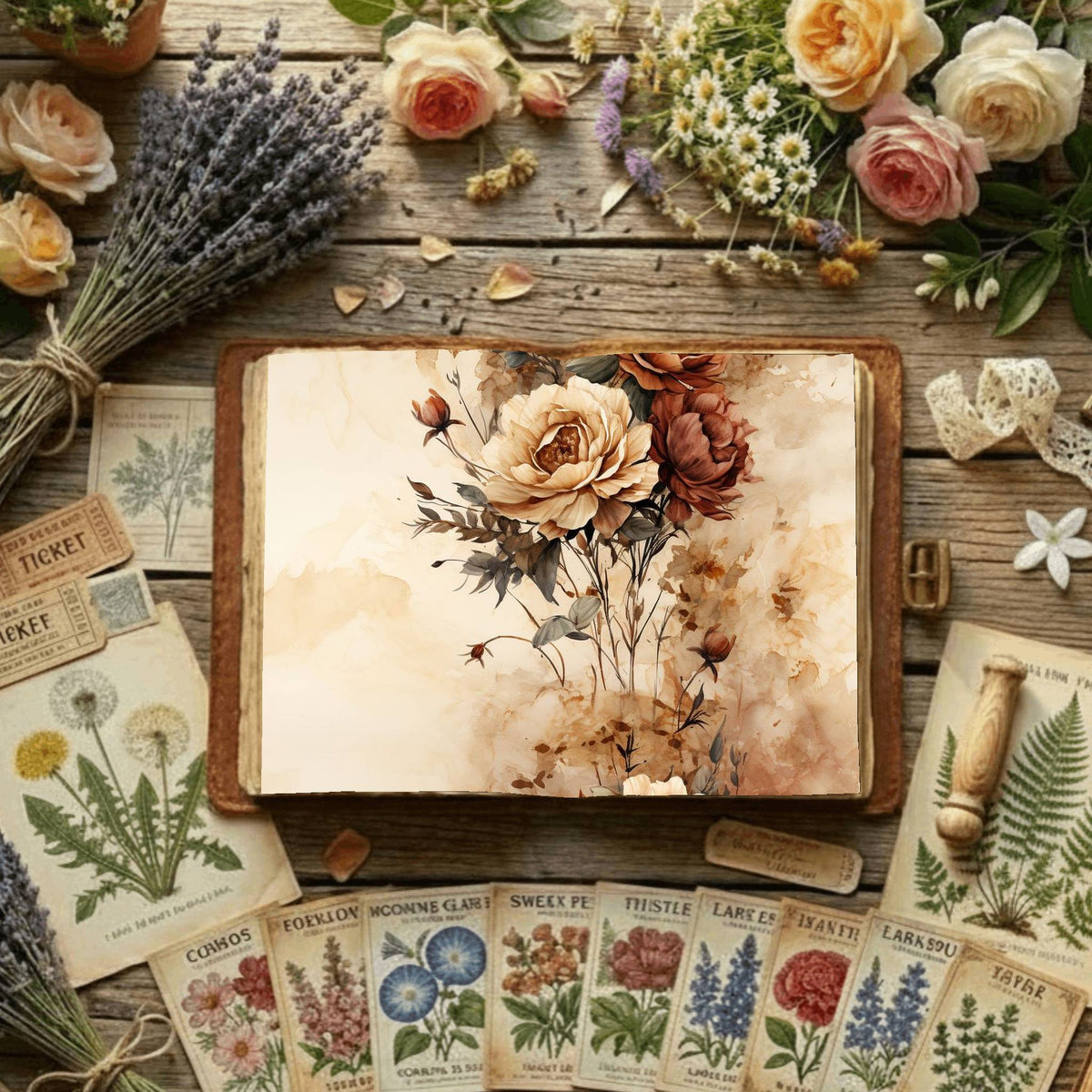 Floral Digital Papers