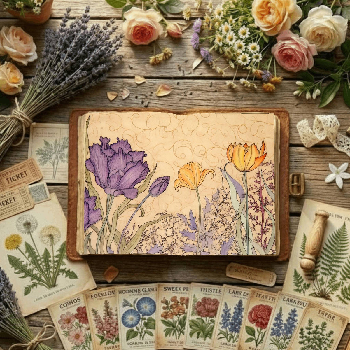 Floral Digital Papers