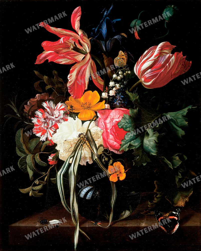 Flowers vintage painting, printable wall art download, image 15