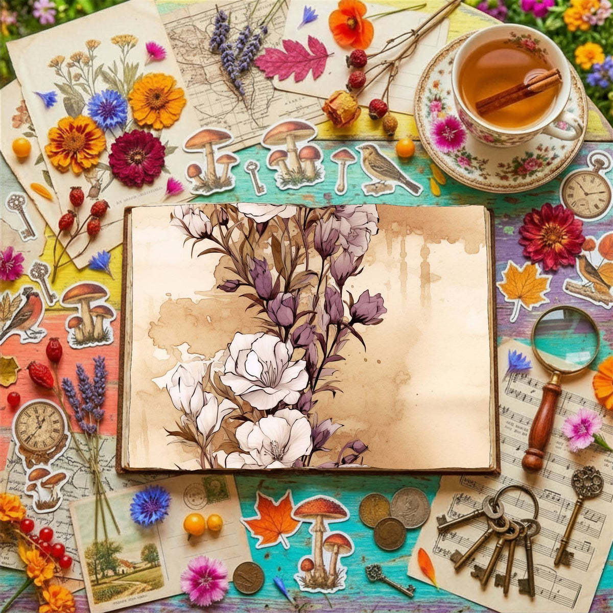 Freesia Flowers Digital Papers