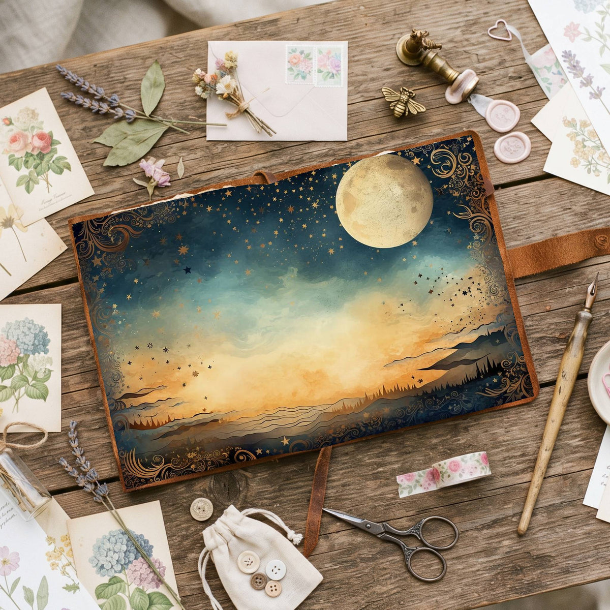 Full Moon Digital Papers