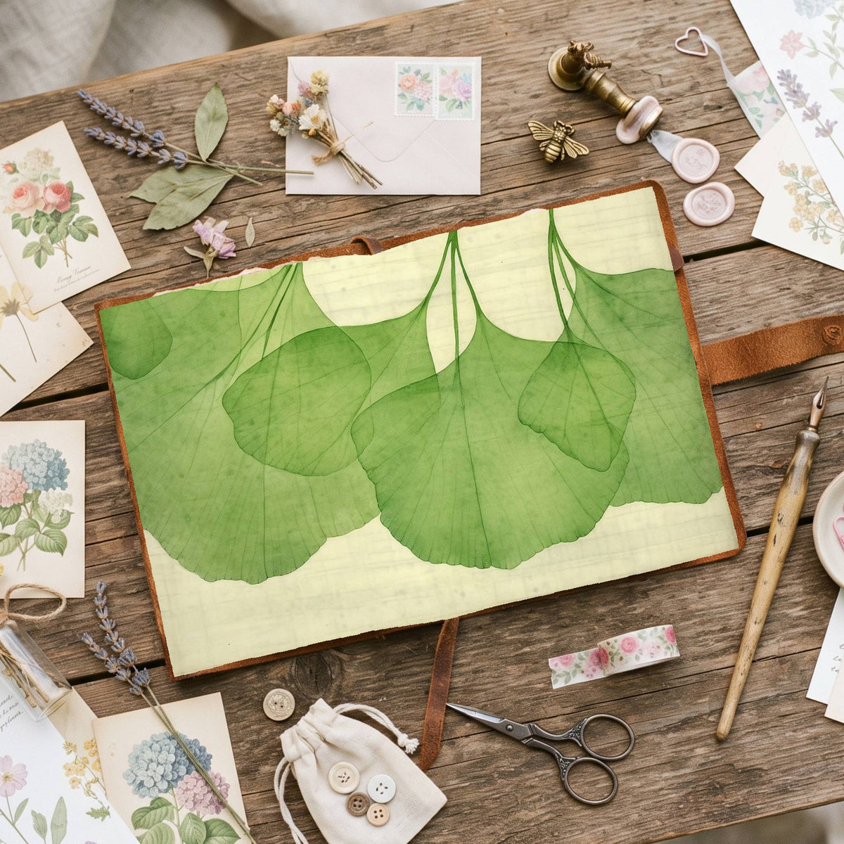 Ginkgo Leaves Digital Papers